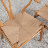 Midcentury pair of original Wishbone Chairs by Hans Wegner for Carl Hansen & Søn