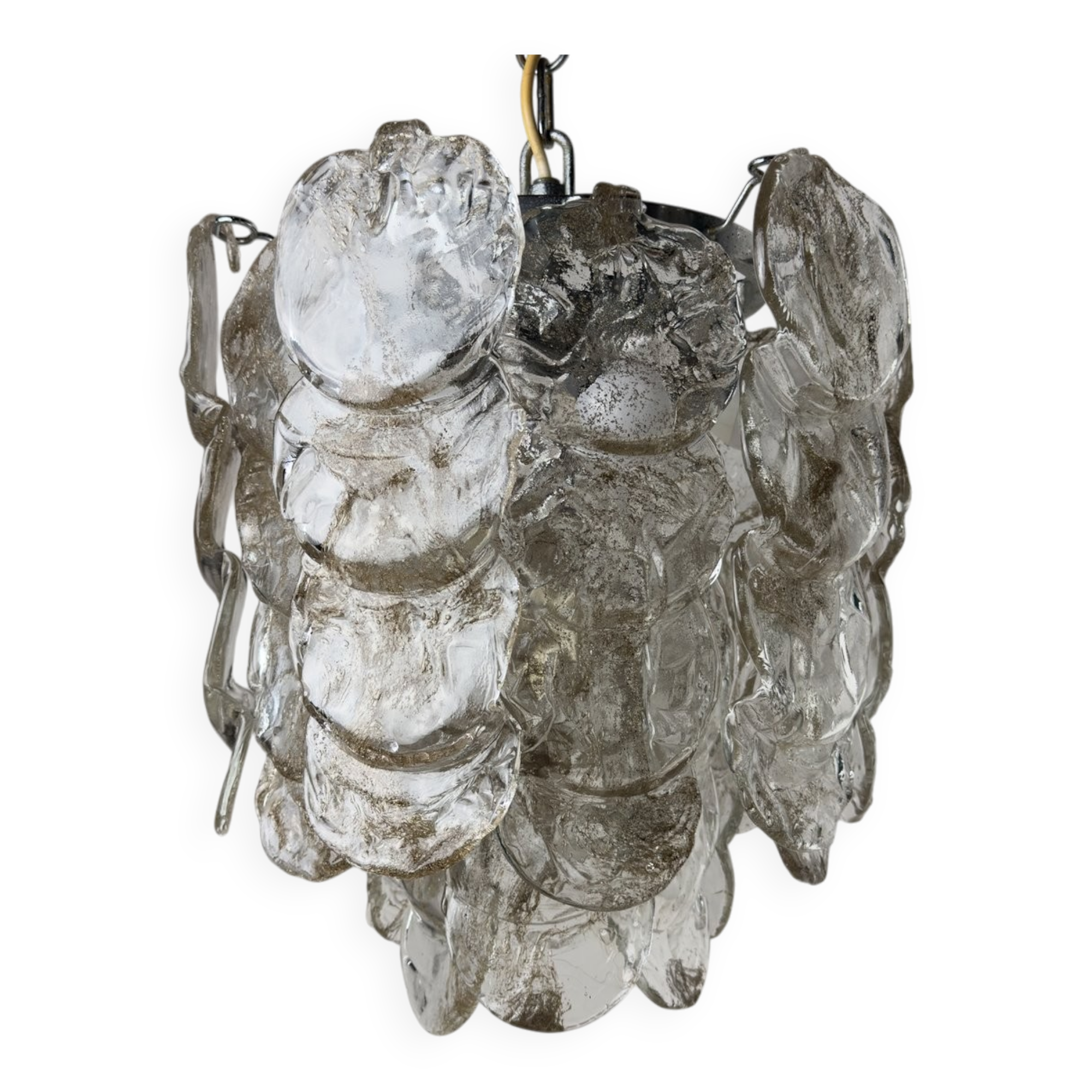 Vintage Murano glass chandelier by Mazzega, Italy 1970s
