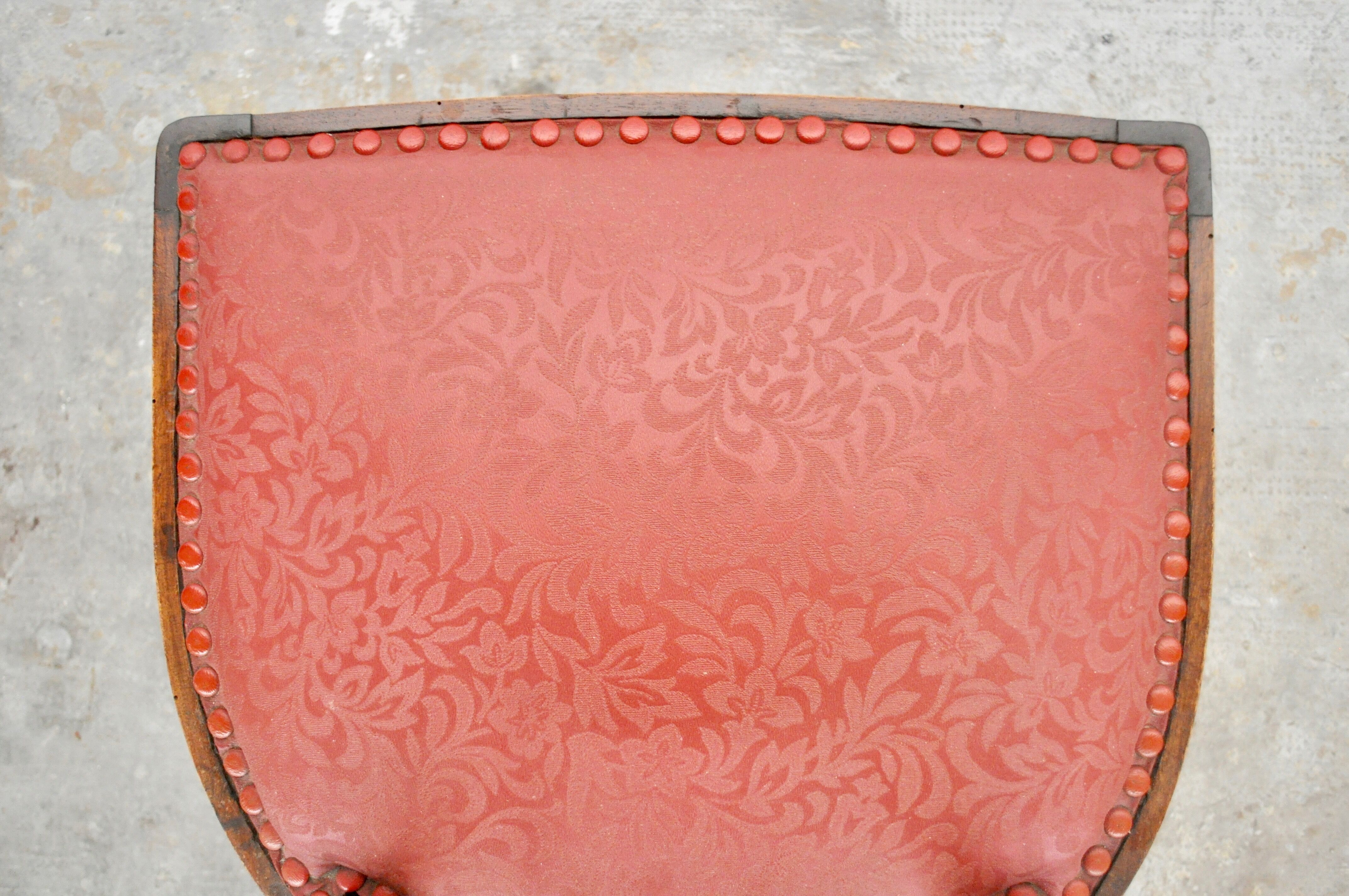 Vintage dining chairs in walnut, italy, 1930s, set of 6