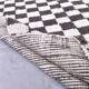 9x11 Brown & White Checkered Moroccan Rug, 269x349Cm