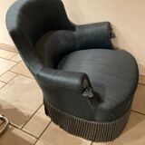 Fauteuil crapaud bleu