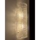 Ensemble de deux appliques murales en verre de Murano transparent "Crocodile"