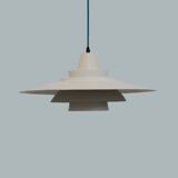 Vintage David Mogensen White Pendant Lamp, Super Light A/S, Danish Mid-Century