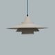 Vintage David Mogensen White Pendant Lamp, Super Light A/S, Danish Mid-Century