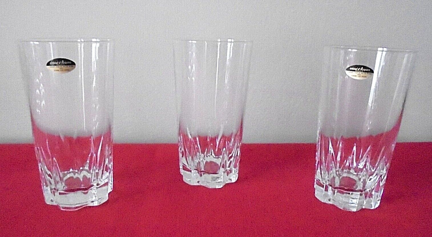 Lot 3 verres à eau cristal d'Arques