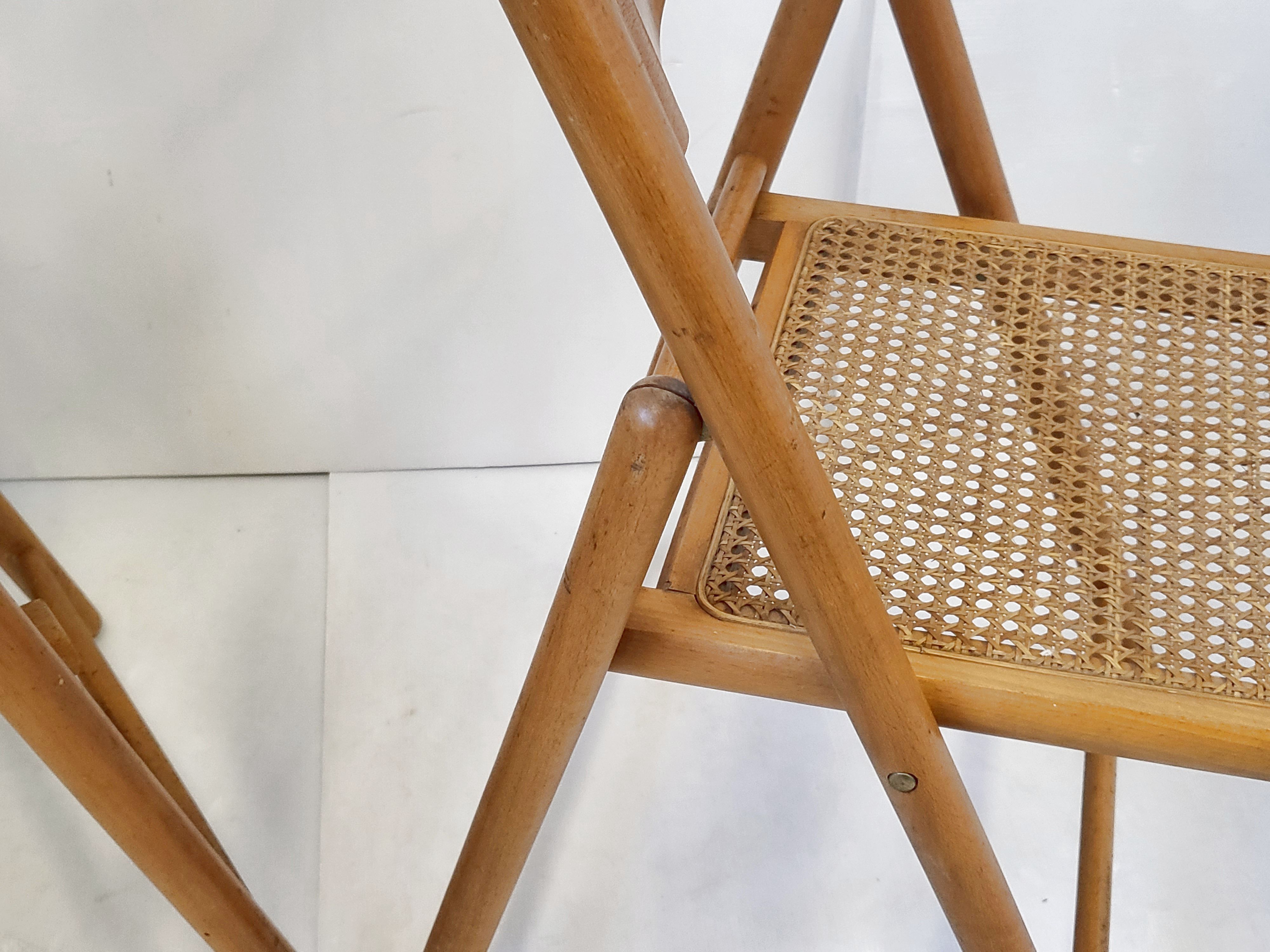 Paire de chaises pliantes vintage italiennes 1970