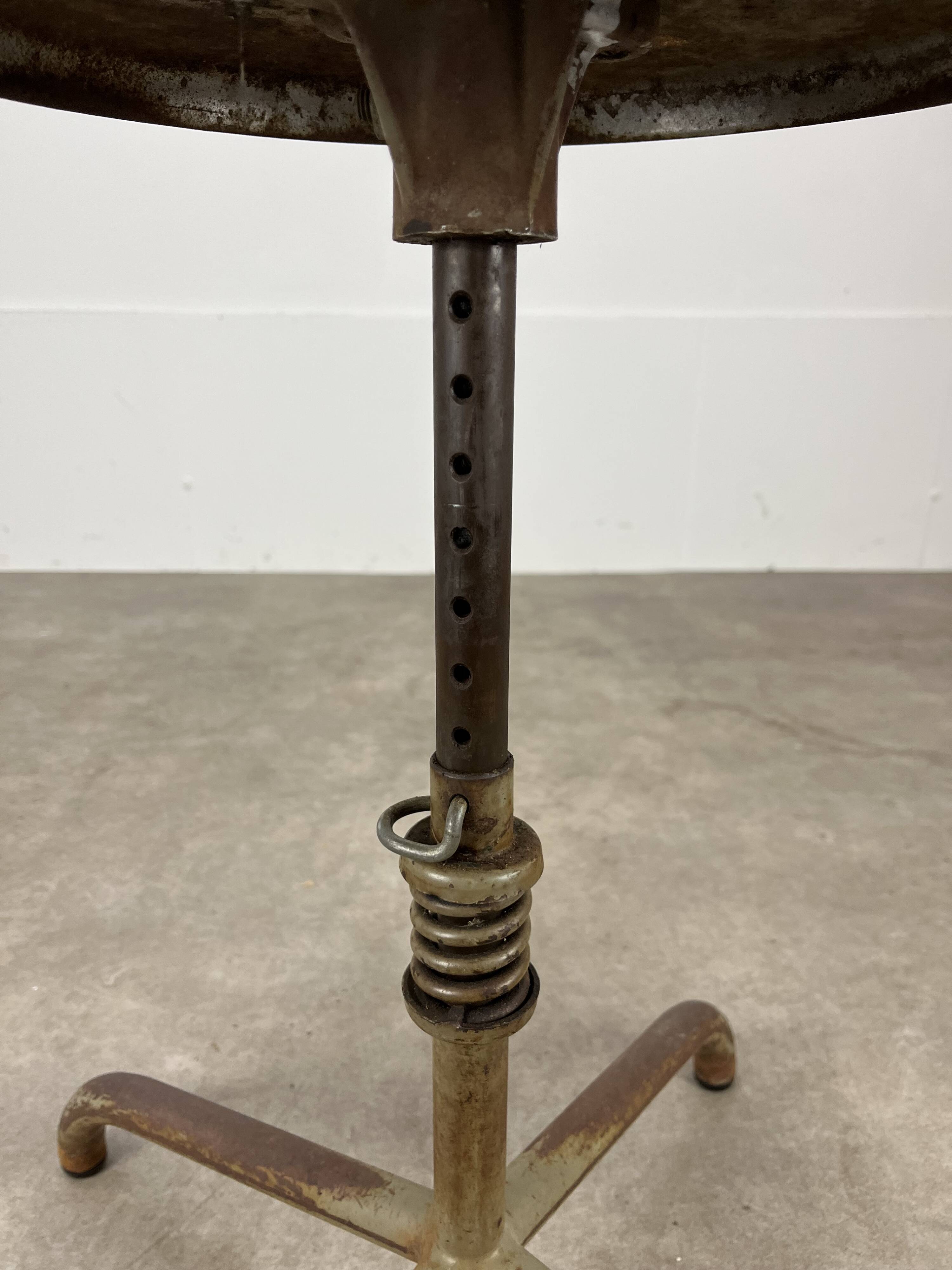 Industrial style adjustable workshop stool