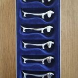 Silver metal dog knife holder