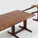 Vintage large oval extendable dining table 1960s XL