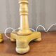 Paire de pieds de lampe bois tourné vintage.