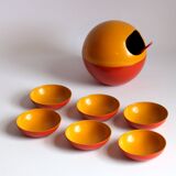 Space age snack bowl set, Japan 1970s. Set of 8.
