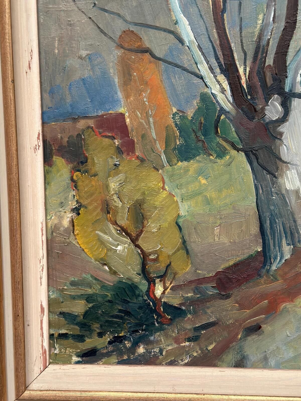 Original Swedish Oil on Panel – “Tree” by Bo Alnerud – Dated 1947 – Vintage