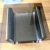 Small Coffee Table Stainless Steel Designer Modern Steel Vintage Glass Furniture