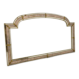 Miroir multi-facettes avec guirlandes en laiton, France, années 1970