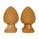 Set de 2 pommes de pin en terre cuite moulée 35 cm
