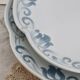 Serving dishes - Antique tableware set 82 pieces Sarreguemines earthenware Art Nouveau style