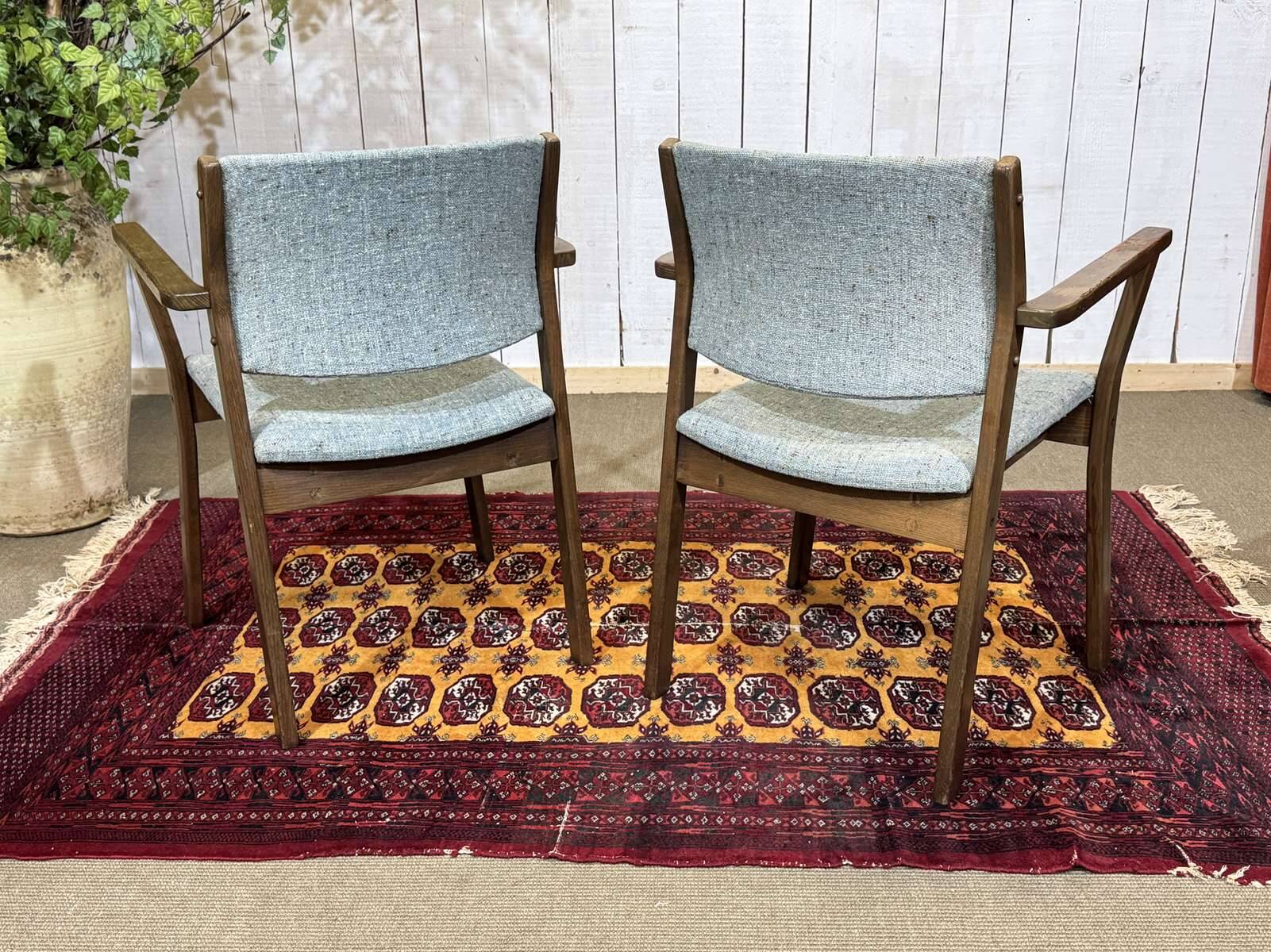 Pair of English teak armchairs from the 1970s.