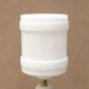 White Italian alabaster and brass lamp, 1960s