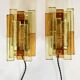 Pair of pressed glass sconces by Svend Aage Holm Sorensen (Denmark 1960)