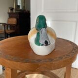 Duck Colbert vintage glazed ceramic sculpture