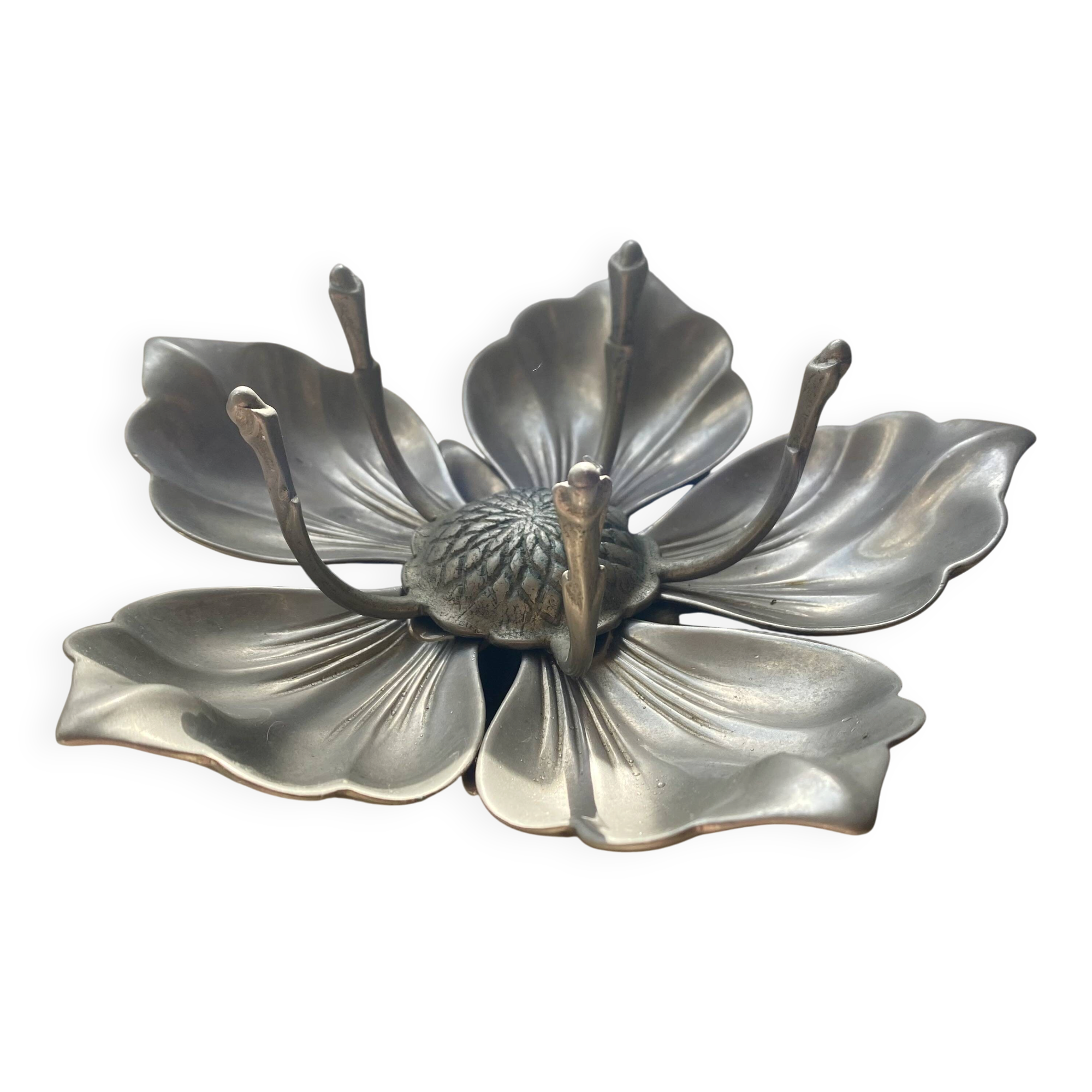Cendrier fleur vintage pétales amovibles