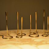 1950's German Serpentine Brass Candlesticks