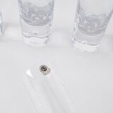 Set of crystal glasses, Italian design, 1970s,  RCR Cristalleria Italiana