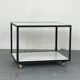Table d'Appoint Roulante Mid-Century en Stratifié Blanc et Acier Noir par George Nelson pour Herman Miller, 1950s