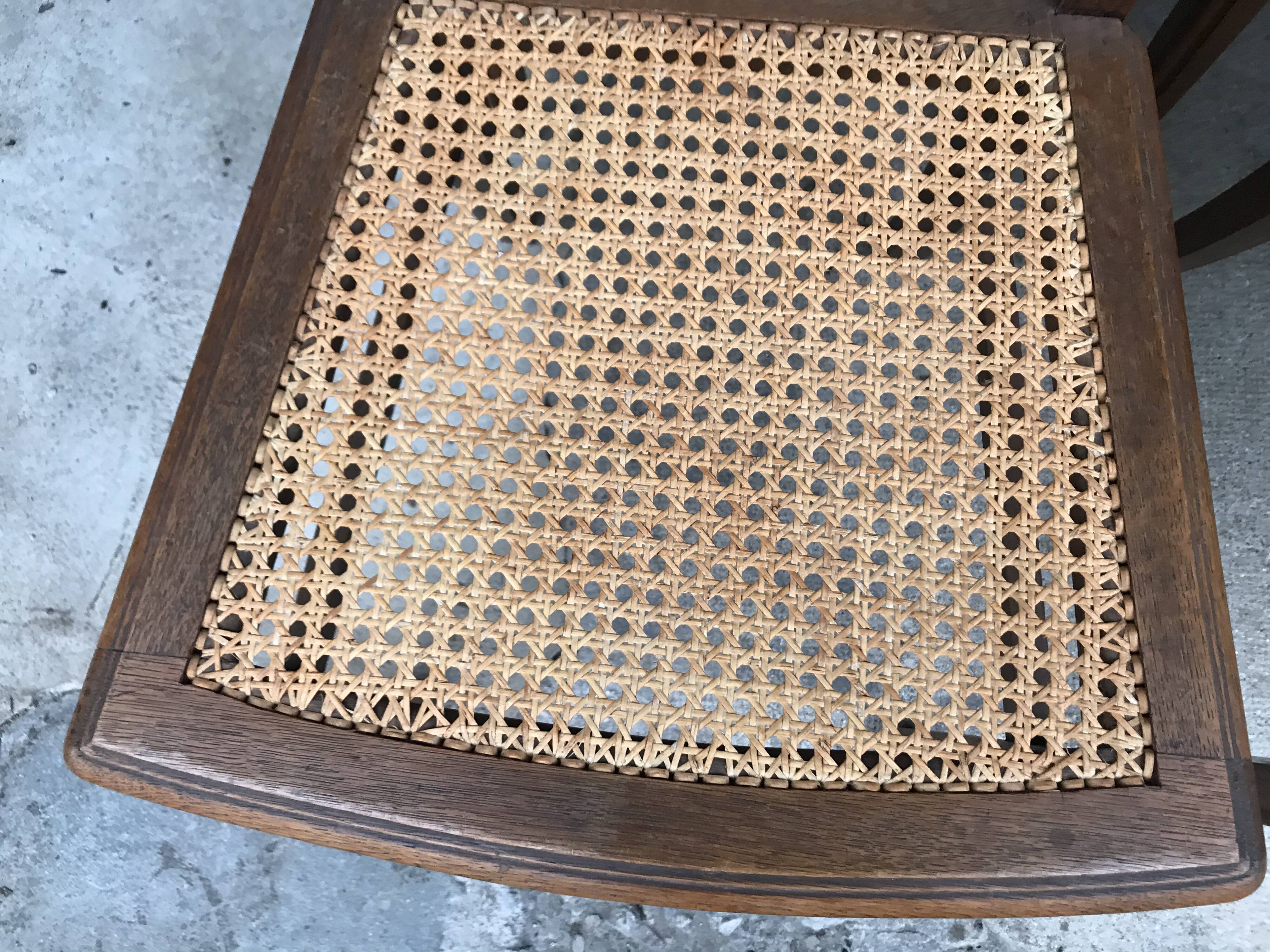 Suite of 6 chairs oak canage art nouveau