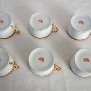 6 cups and saucers Limoges Robert Haviland, mid-20th century