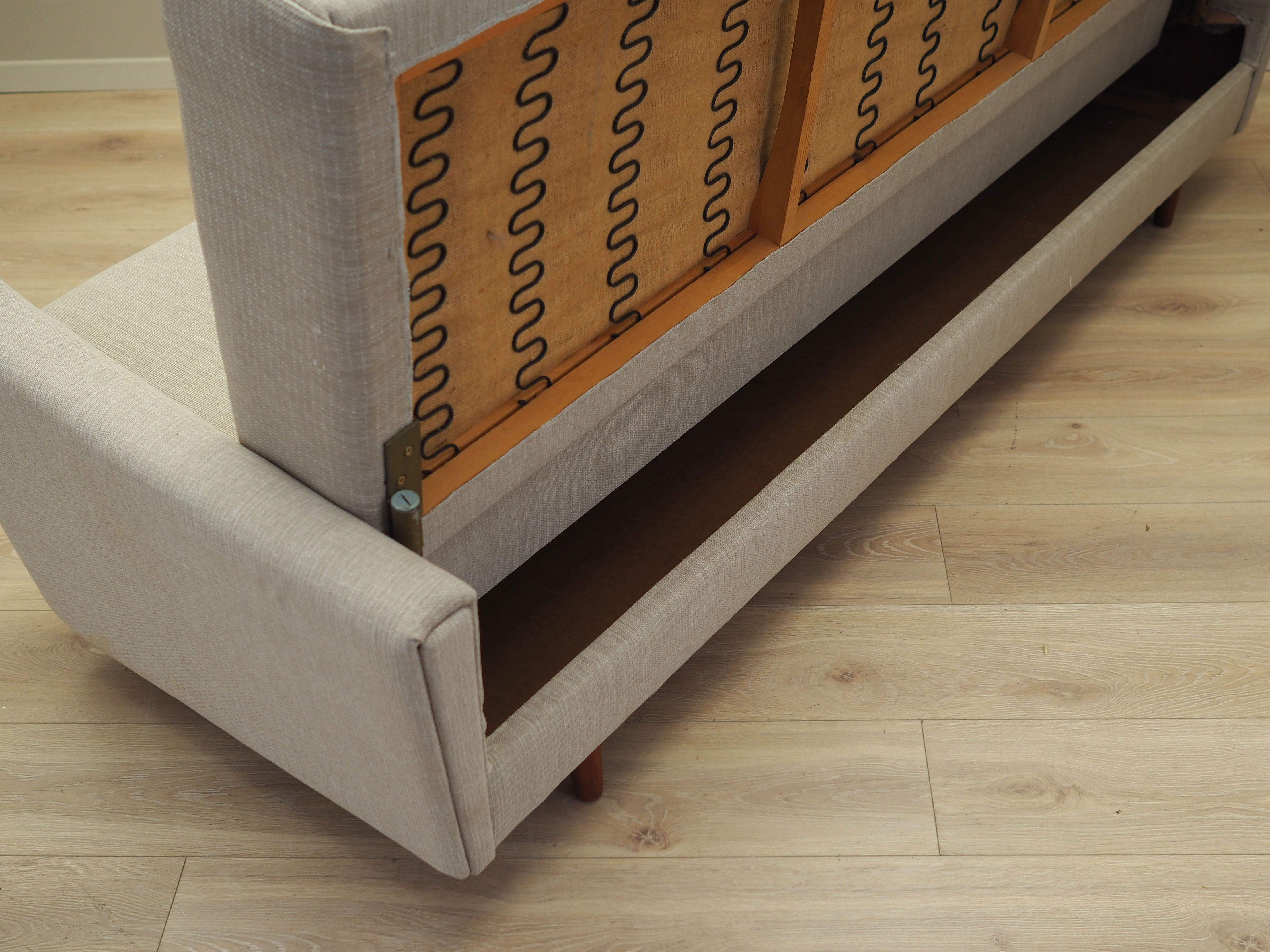 Beige sofa bed, Danish design, 1970s, production: Denmark