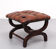 English country house style padded leather ottoman