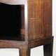 Vintage wooden and marble console table – classic style curved legs, 1950s