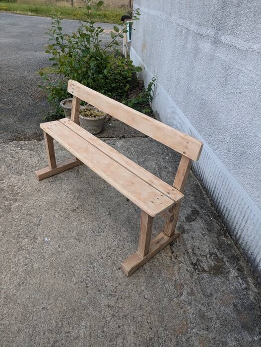 Bench with backrest