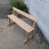 Bench with backrest