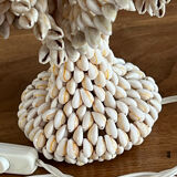Lampe vintage en coquillages Cauris