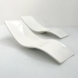 Paire de Transats par Charles Zublena pour Les Plastiques de Bourgogne, 60