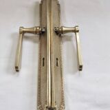 Pair of Louis XVI style beaded bronze door handles