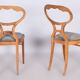 Biedermeier Oak & Walnut Chairs, Vienna, Austria, 1820s, Set of 4