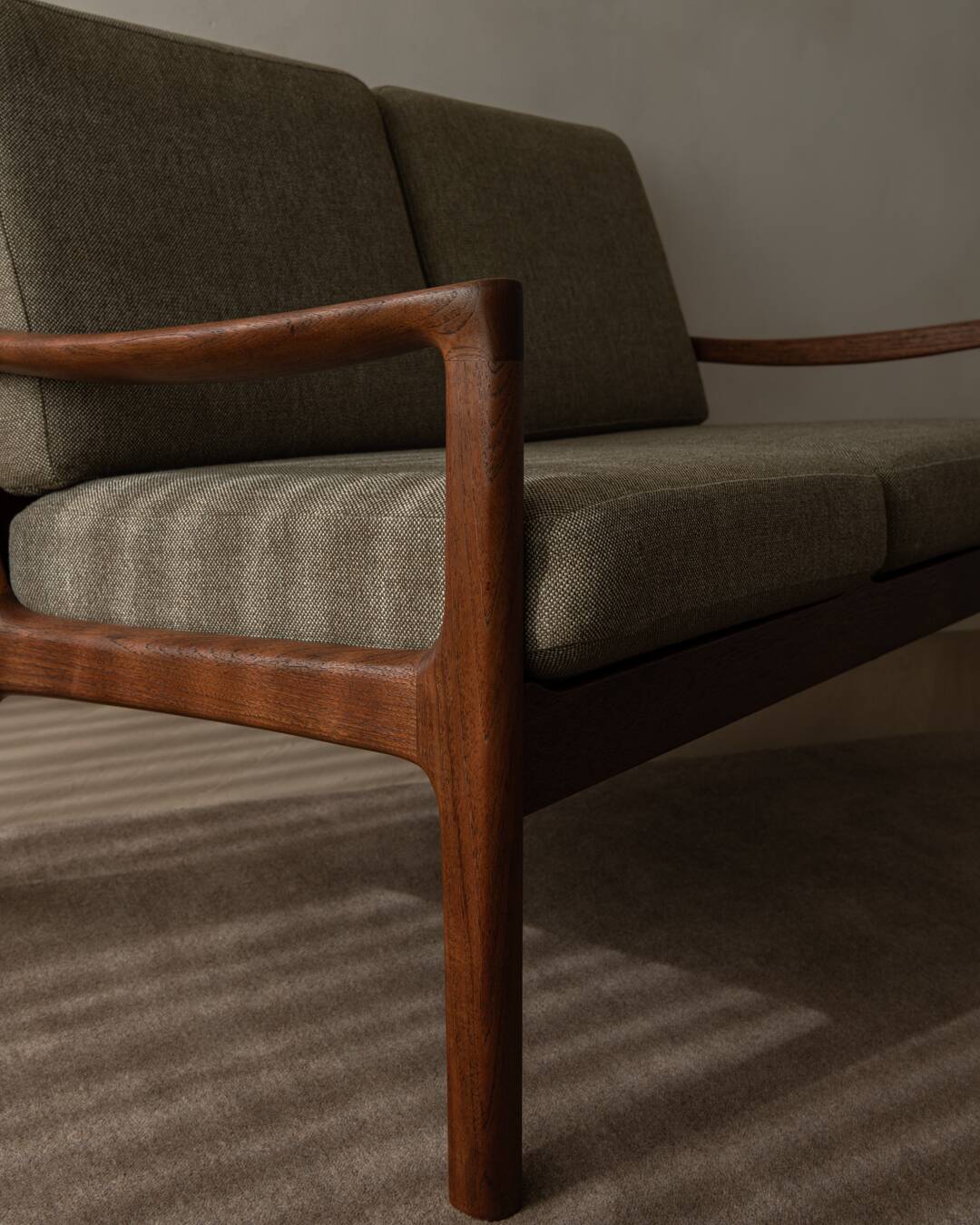 Vintage Senator Two-Seater Sofa by Ole Wanscher for Cado Danish Teak 1960s