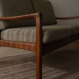 Vintage Senator Two-Seater Sofa by Ole Wanscher for Cado Danish Teak 1960s