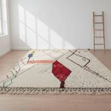 Handmade Moroccan rug, pure wool, 2.5x1.5 m.