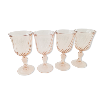 Luminarc pink wine glass
