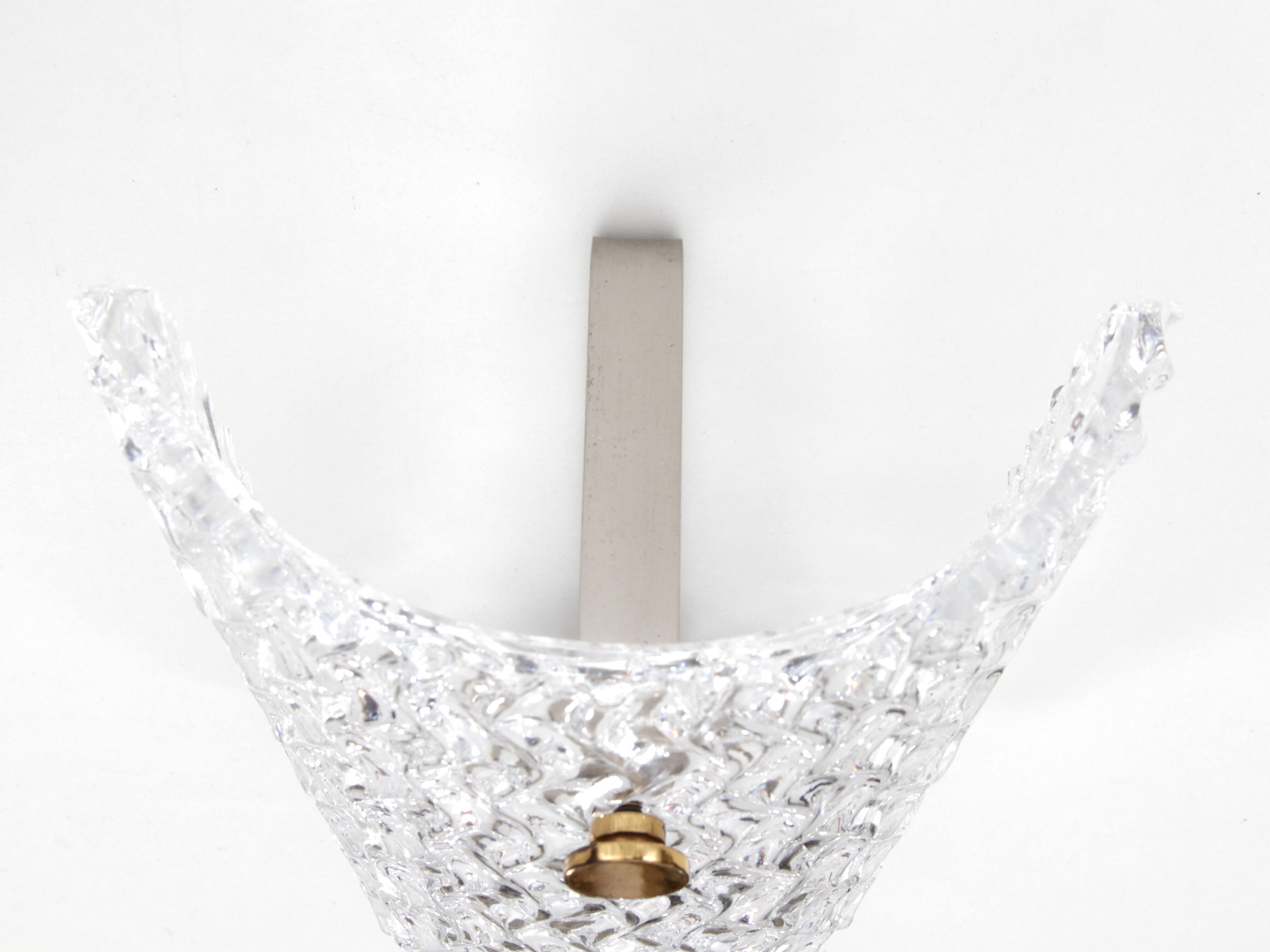 Pair of Scandinavian crystal sconces