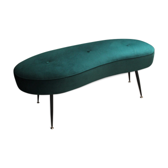 Bean bench, dark green velvet, year 50/60