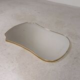 Vintage mirror with gold rim, 1960s