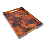 Dior design lucite tortoiseshell tray
