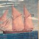 Swedish original print on paper – "Boat at Sea" by Egil Bergström – Signed – vintage and framed – 60.5 × 50.5 cm (23.8 in × 19.8 in)