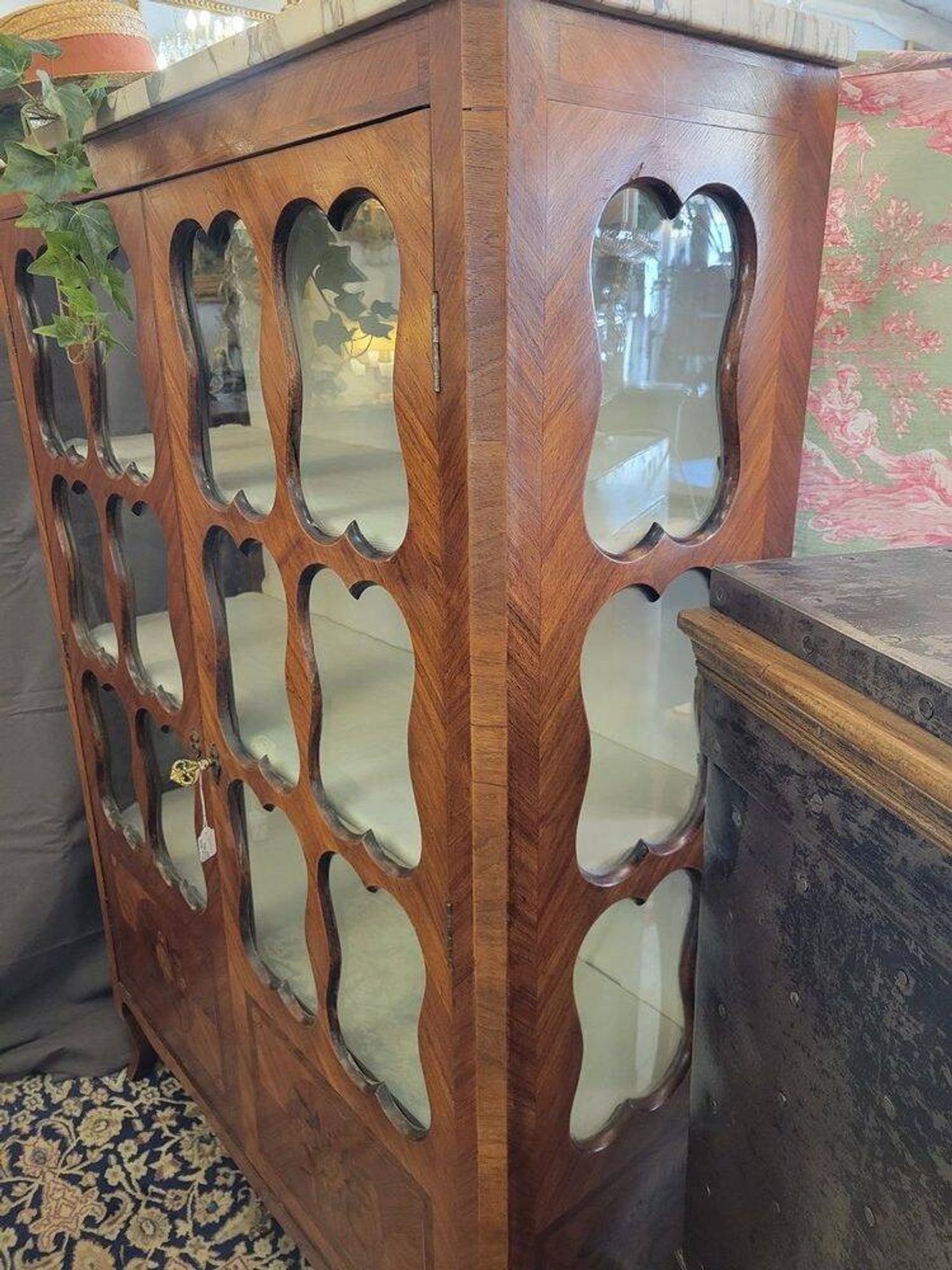 Louis XV Marquetry Display Case