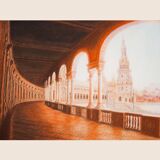 Drawing of the Plaza de España in Seville